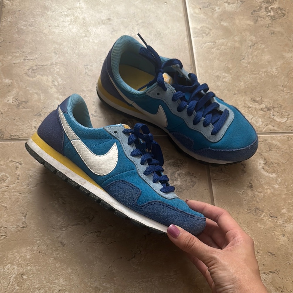 Nike Blue and Yellow Athletic Shoes